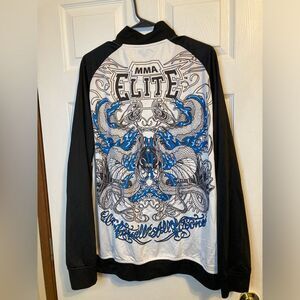 MMA Elite Serpents Men's Full Zip White Track Jacket Size XL